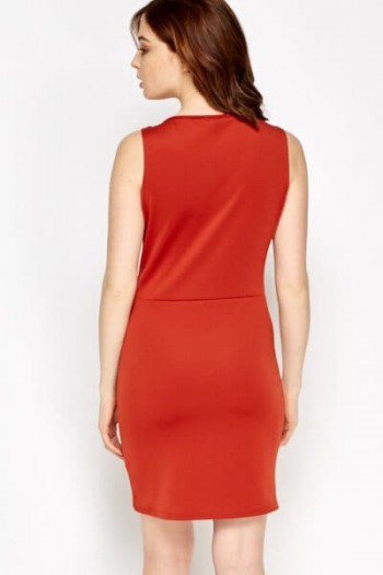 Bodycon Basic Dress L / Seide / Rot