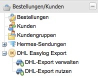 DHL Easylog Export - 1 Mandant