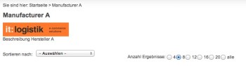 Anzahl Produkte im Listing auswählen - bis 5 Mandanten