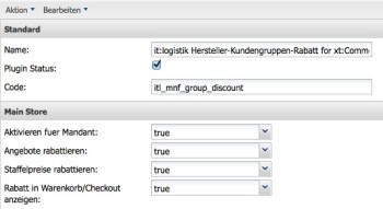 Hersteller-Kundengruppen-Rabatte - 1 Mandant