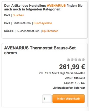 Artikel-Kategorien-Verwendung - 1 Mandant