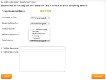 Shop-Bewertungen - mehr als 5 Mandanten